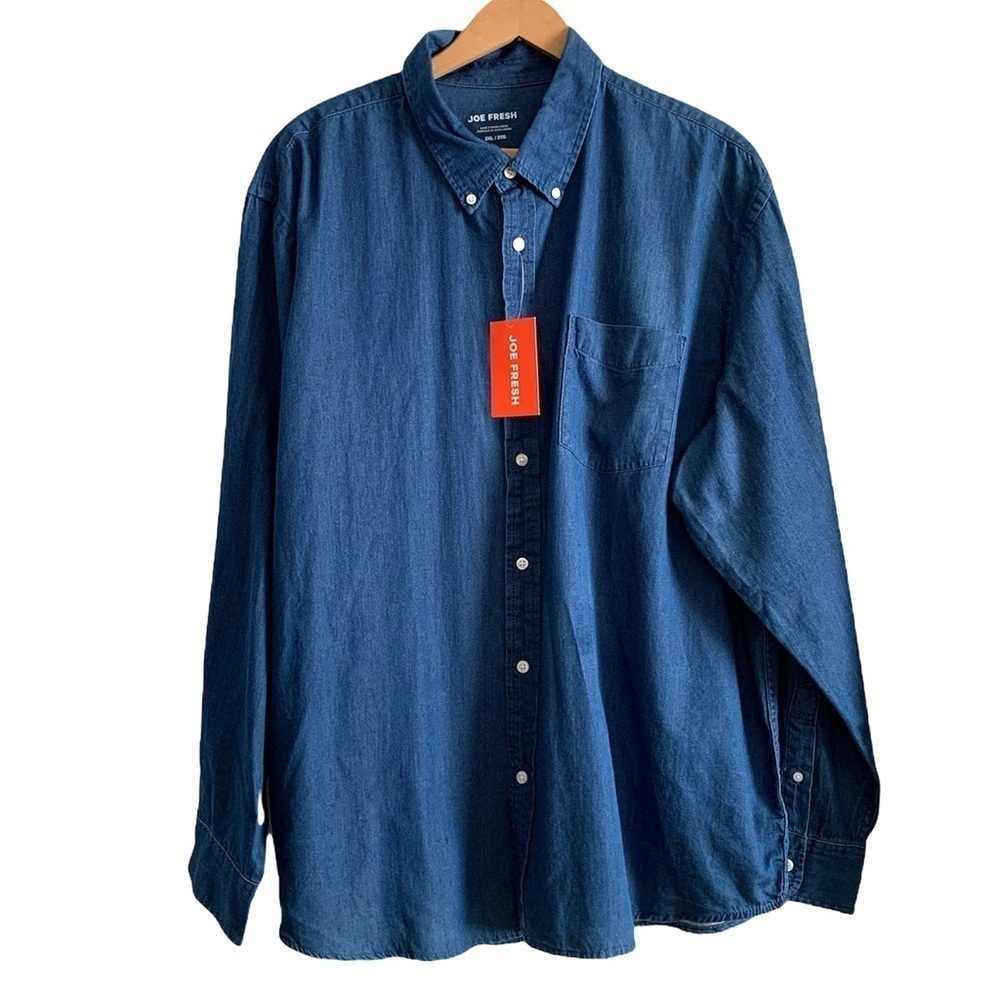 Joe Fresh Blue 💯% Cotton Long Sleeve Size 2XL